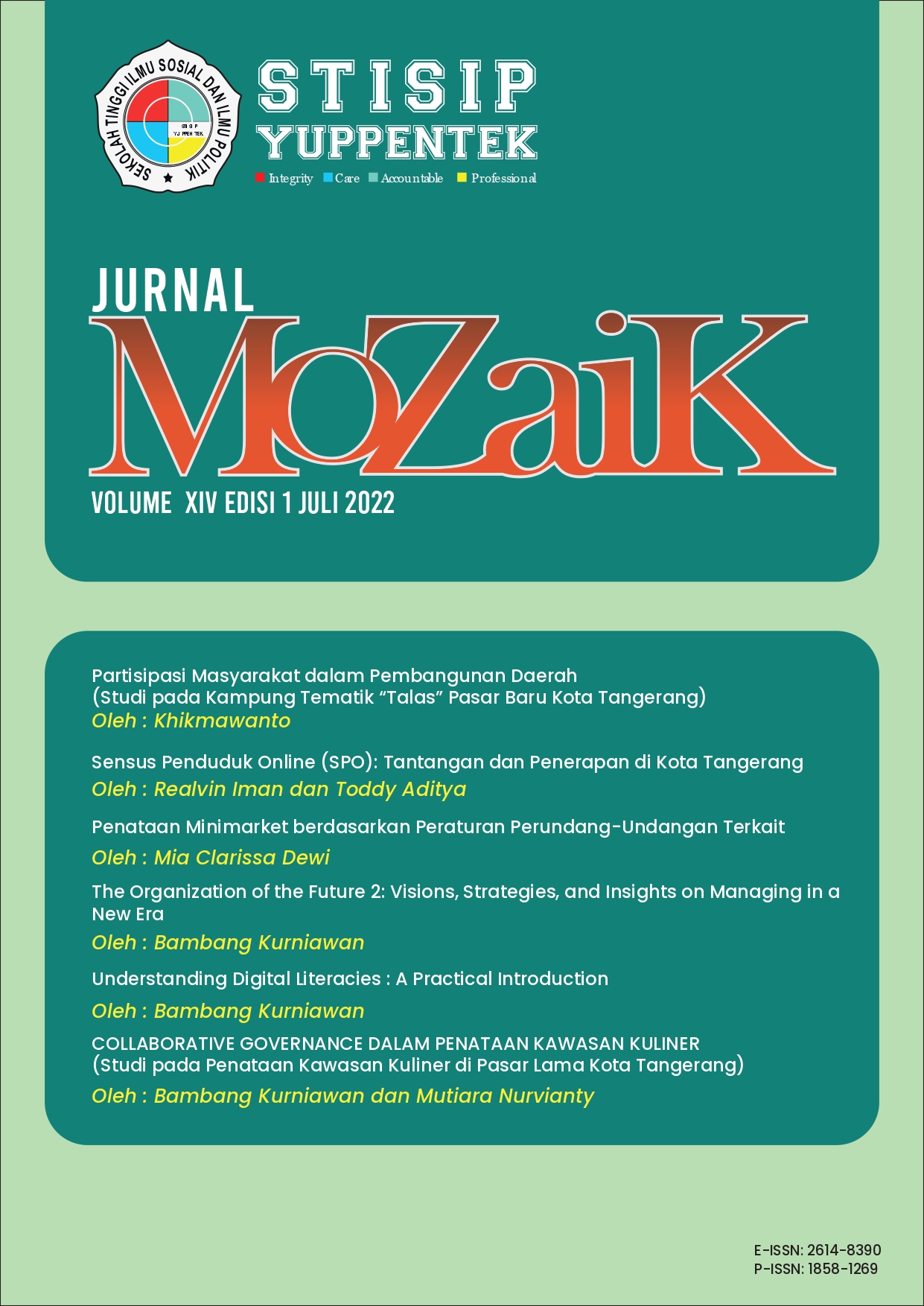 					Lihat Vol 14 No 1 (2022): Jurnal Mozaik
				